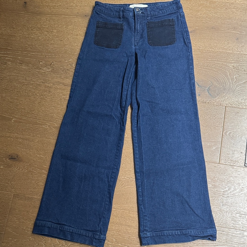 Gloria Vanderbilt x Christian Siriano Alfie High-Rise Wide Leg Jeans Size 29 - Picture 2 of 6